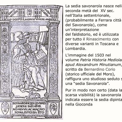 174 Sedia Savonarola Lombarda Corio